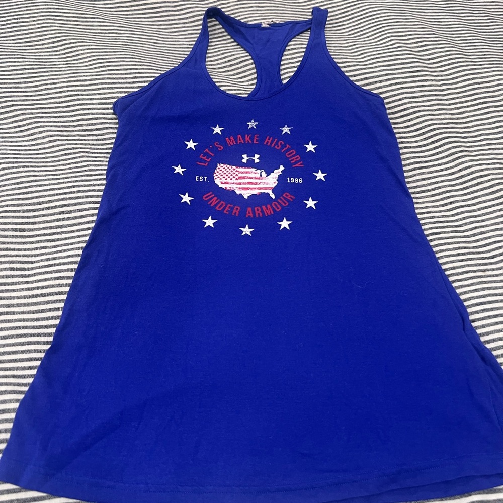 Under Armour Women's Let’s Make History Royal Blue Graphic Tank Top